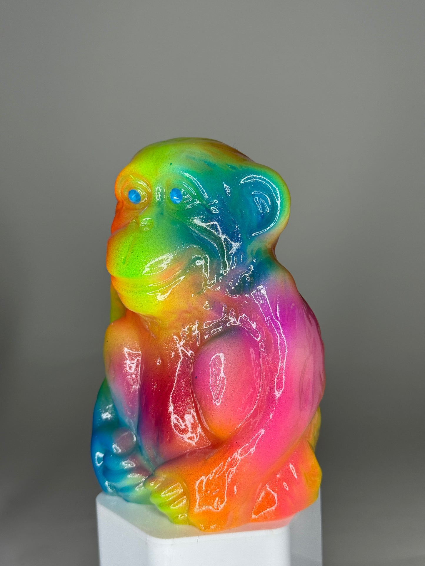 Sitting Monkey: Neon Flashout Glow