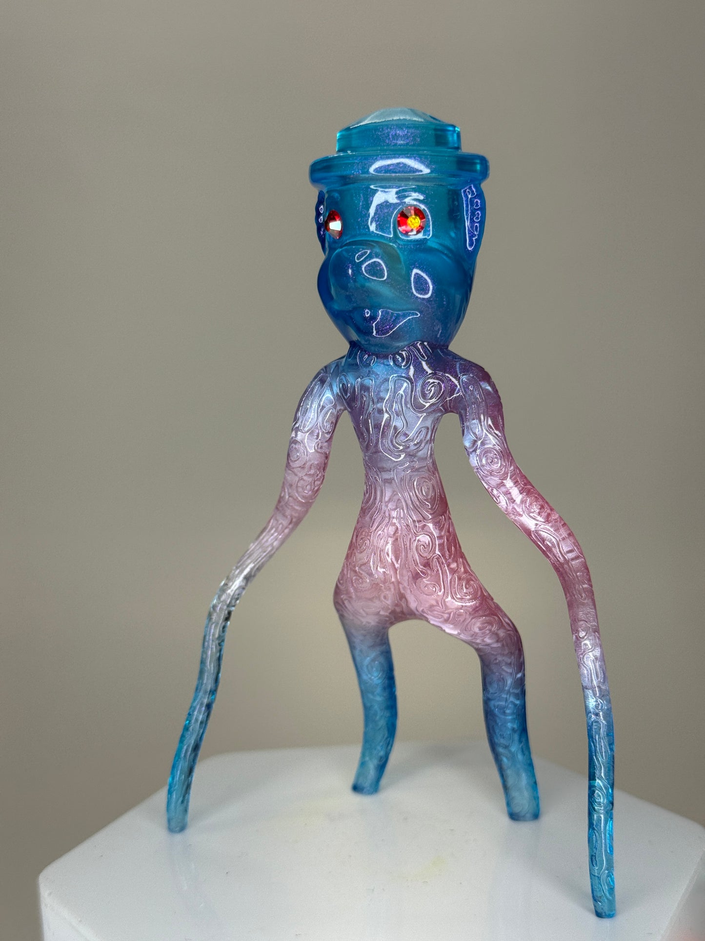 Bear Creeper: Blue/Pink