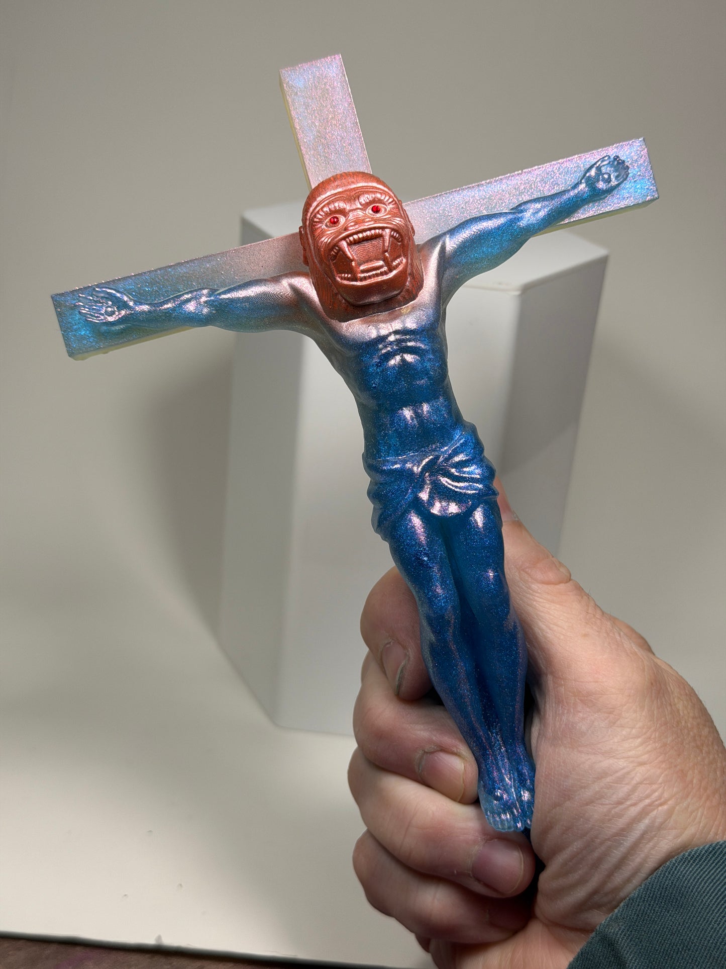 Christ on the Cross but he is an Ape (Big Choice)