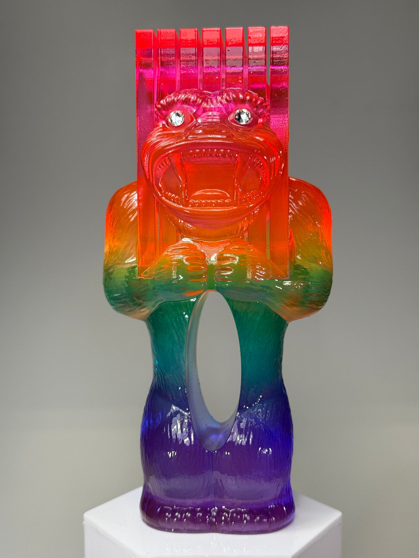 Monolith Head Ape: Transparent Rainbow