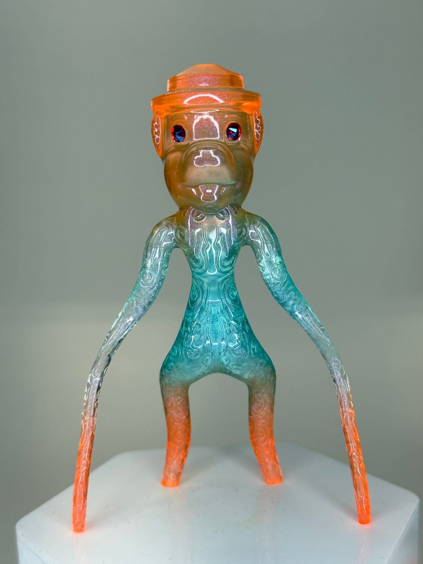 Bear Creeper: Orange/Teal