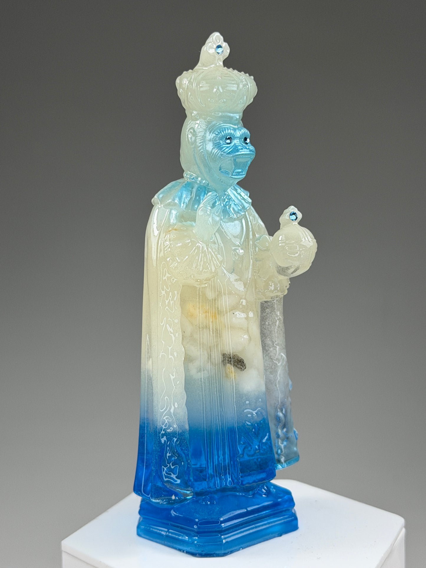 Saint Ape: White/Blue Fade Glow