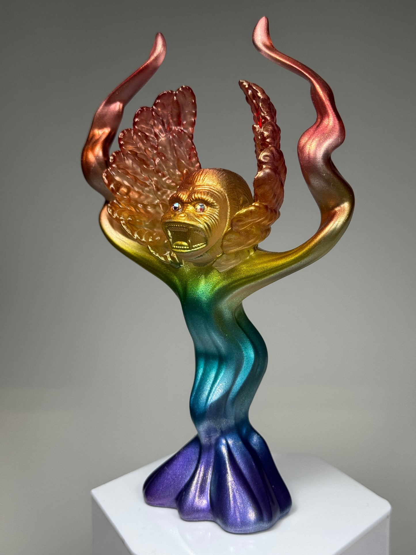 Adult Cherub Ape: Darker Sparkle Rainbow