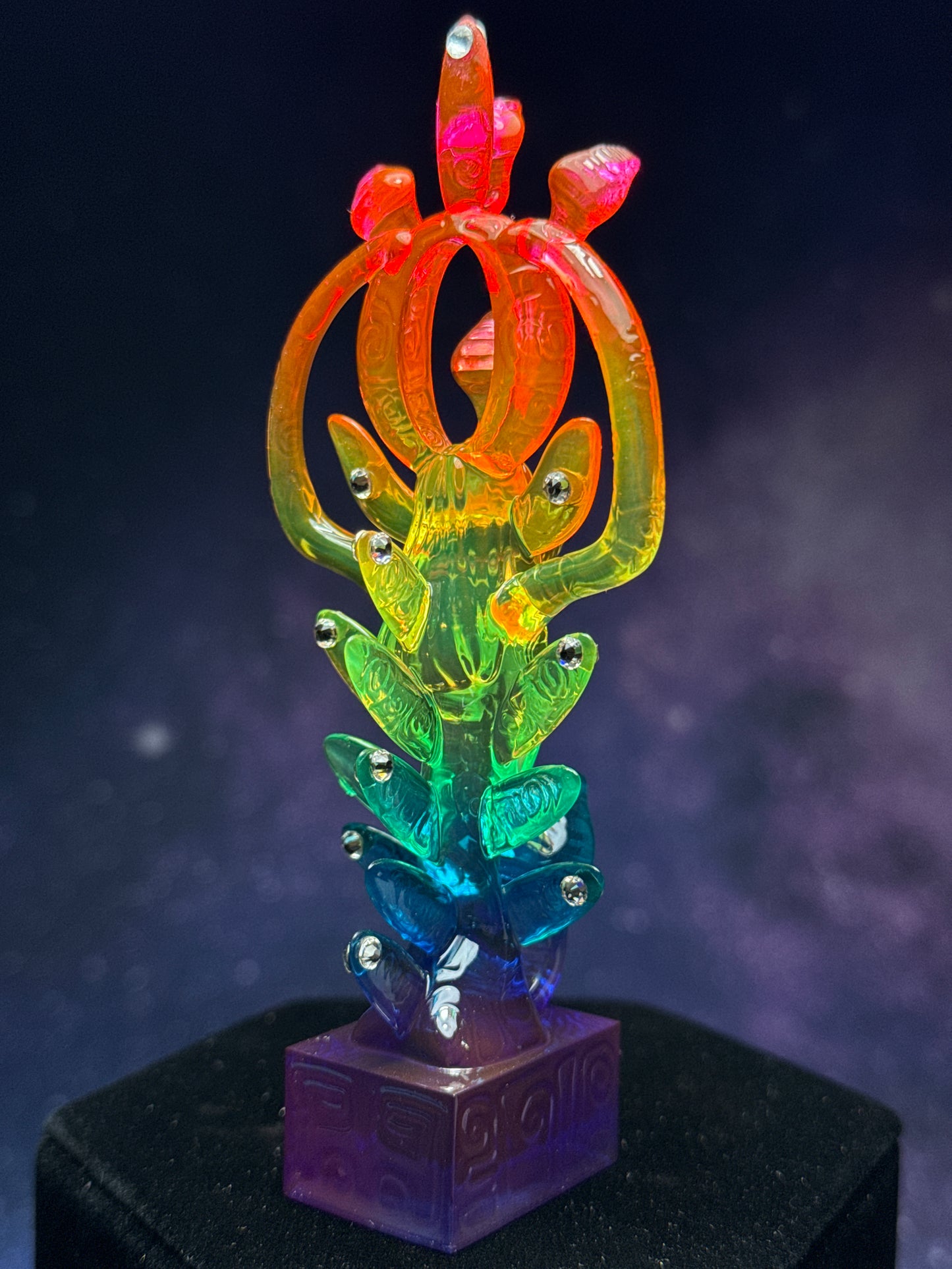 Egyptian Deer with Snakes: Transparent Rainbow