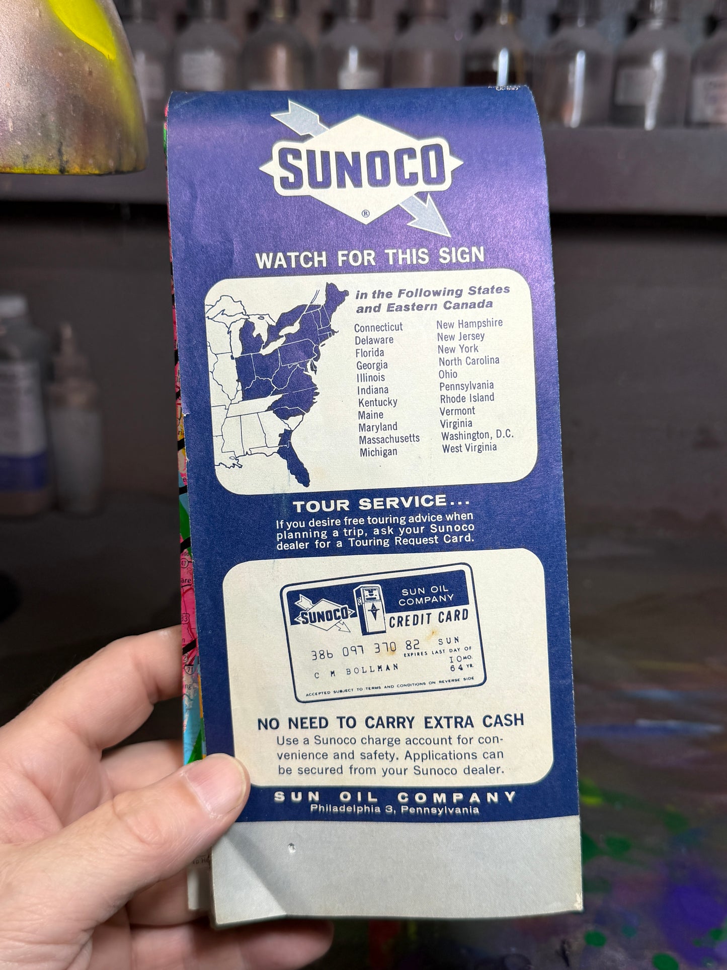 1963 Sunoco Northeastern United States Highway Map
