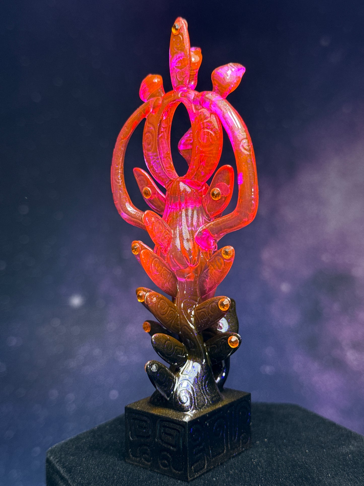 Egyptian Deer with Snakes: Fade From Pink