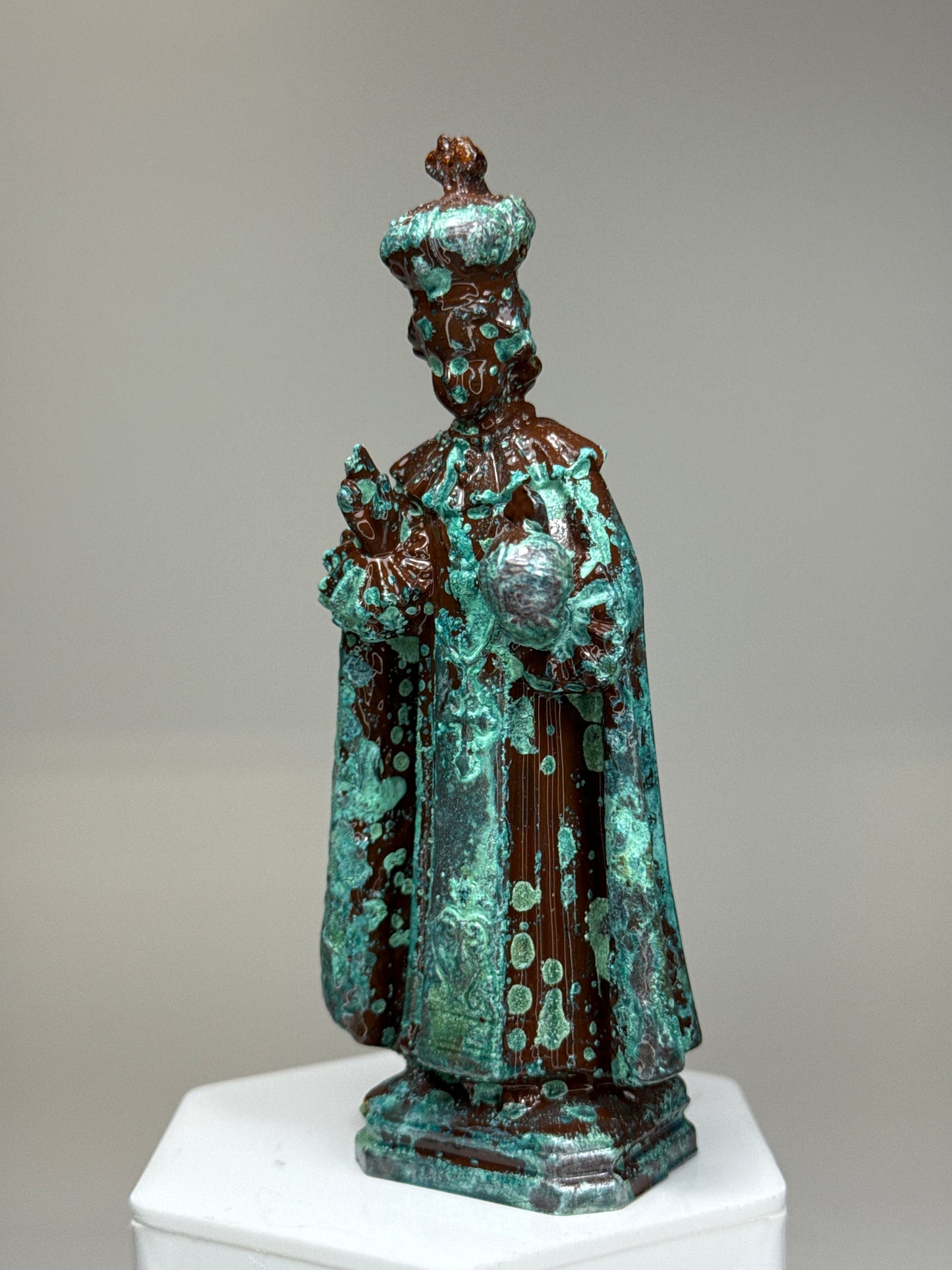 Infant Jesus Of Prague 2.0: Cold Cast Copper, Corroded