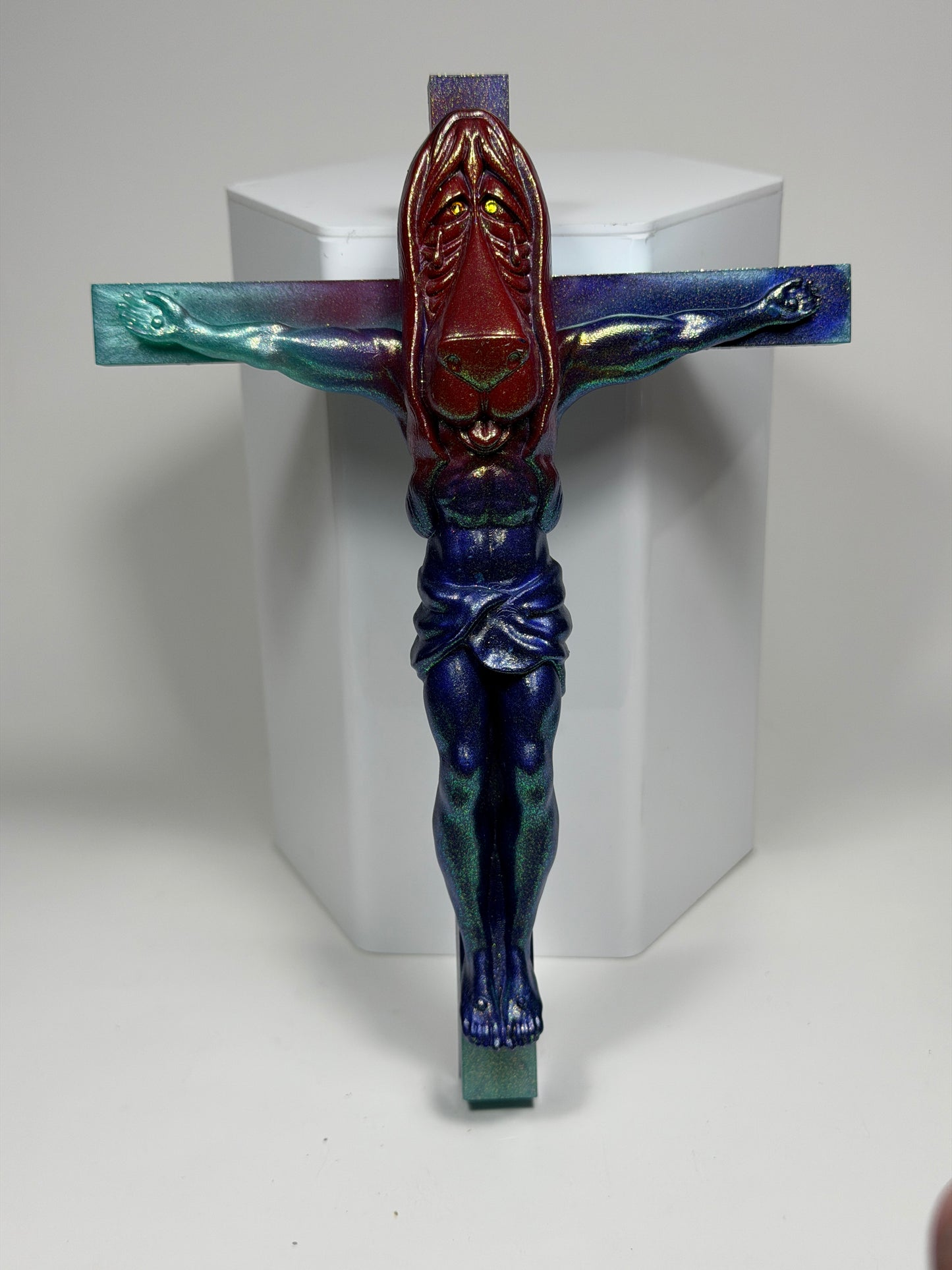 Christ on the Cross but he is a Sad Dog (Big Choice)