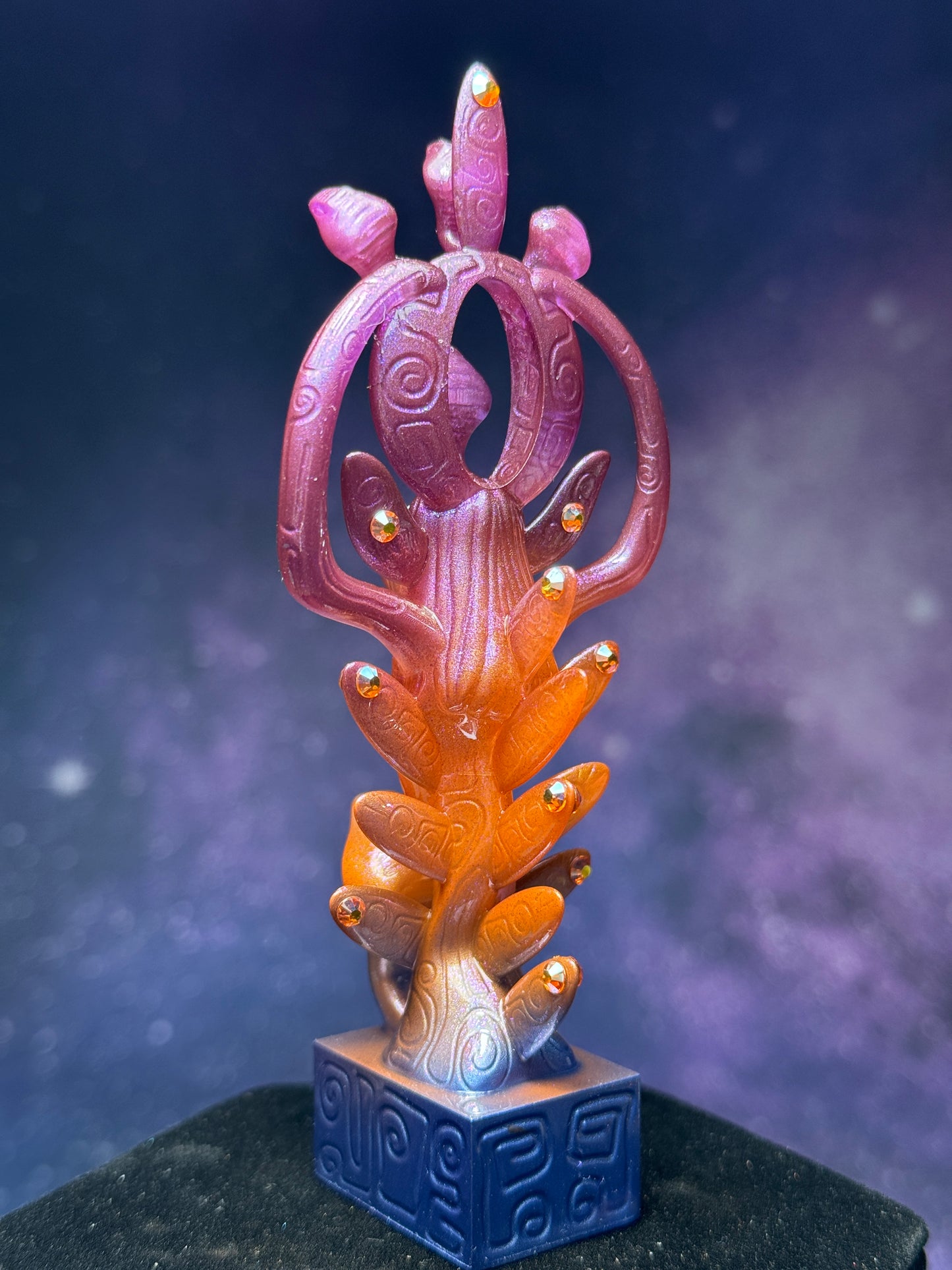 Egyptian Deer with Snakes: Cosmic Sunset