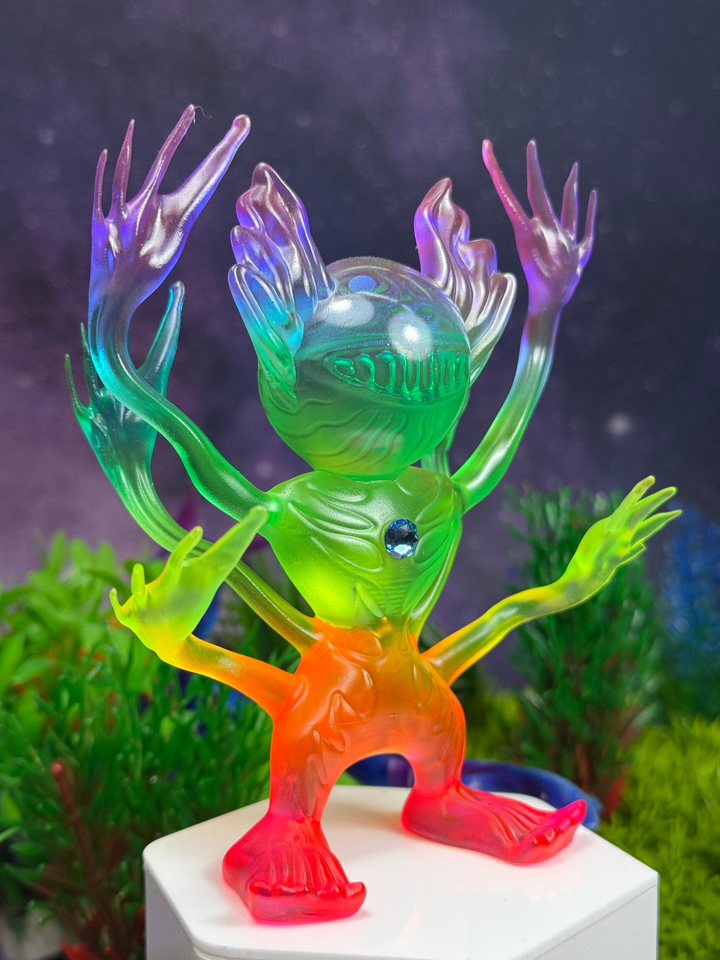 Deep space Creature: Transparent Rainbow (Negative)