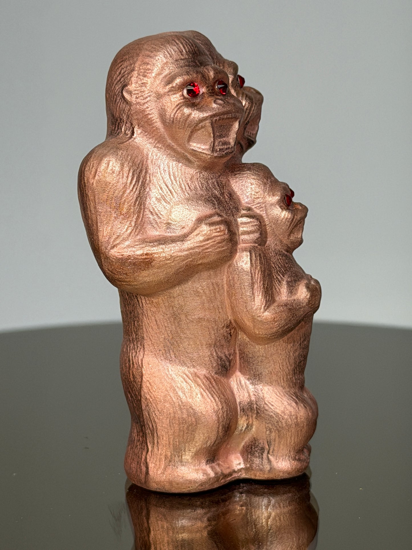 Ape Family: Copper Plated Polished