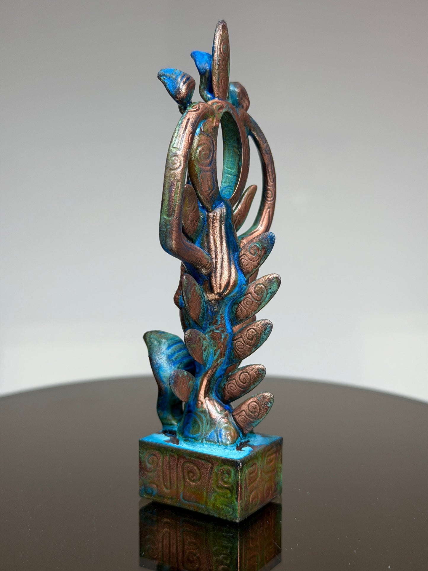 Egyptian Deer with Snakes: Copper Plated Peaceful
