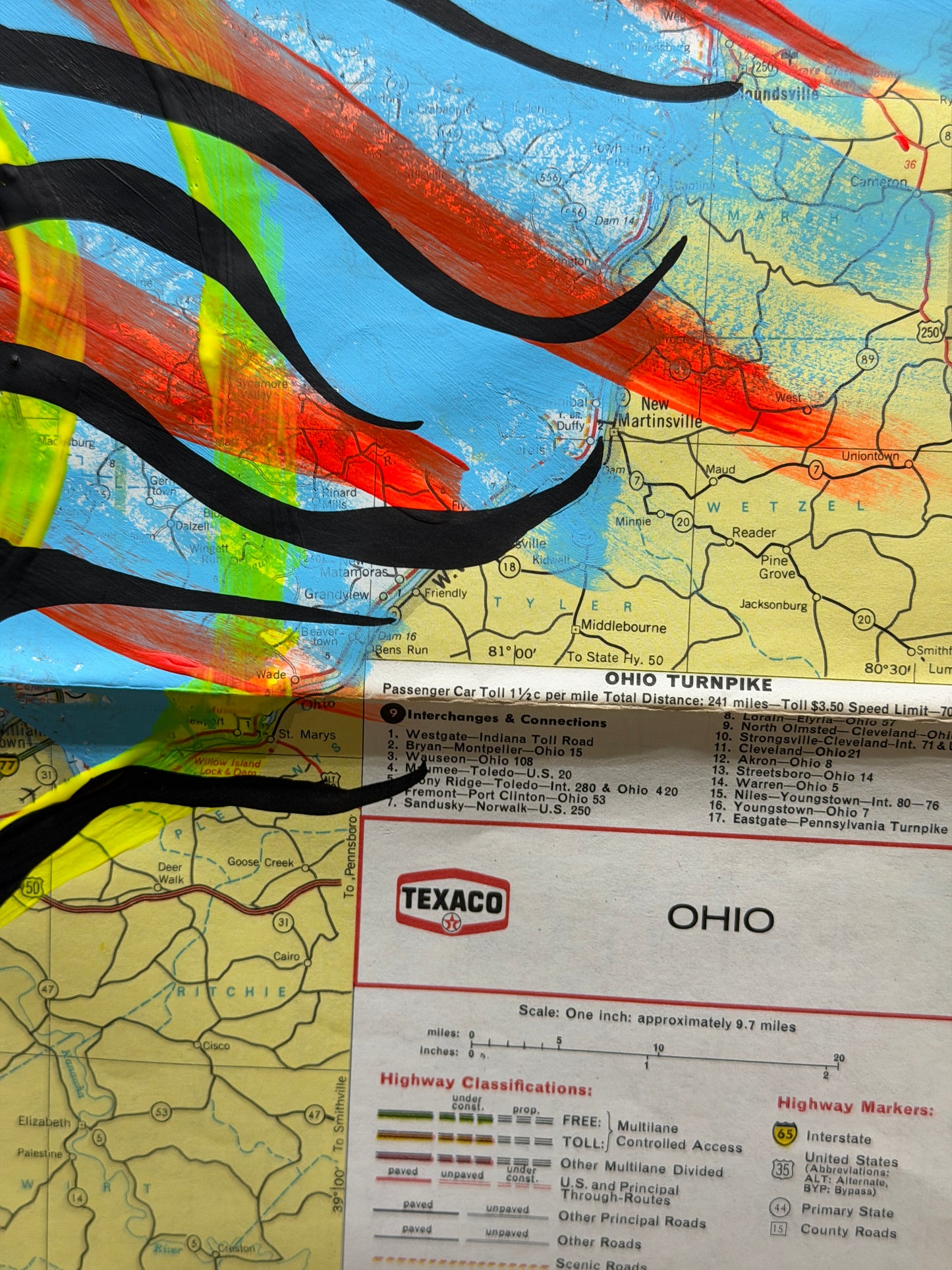 Texaco Ohio Map 1972