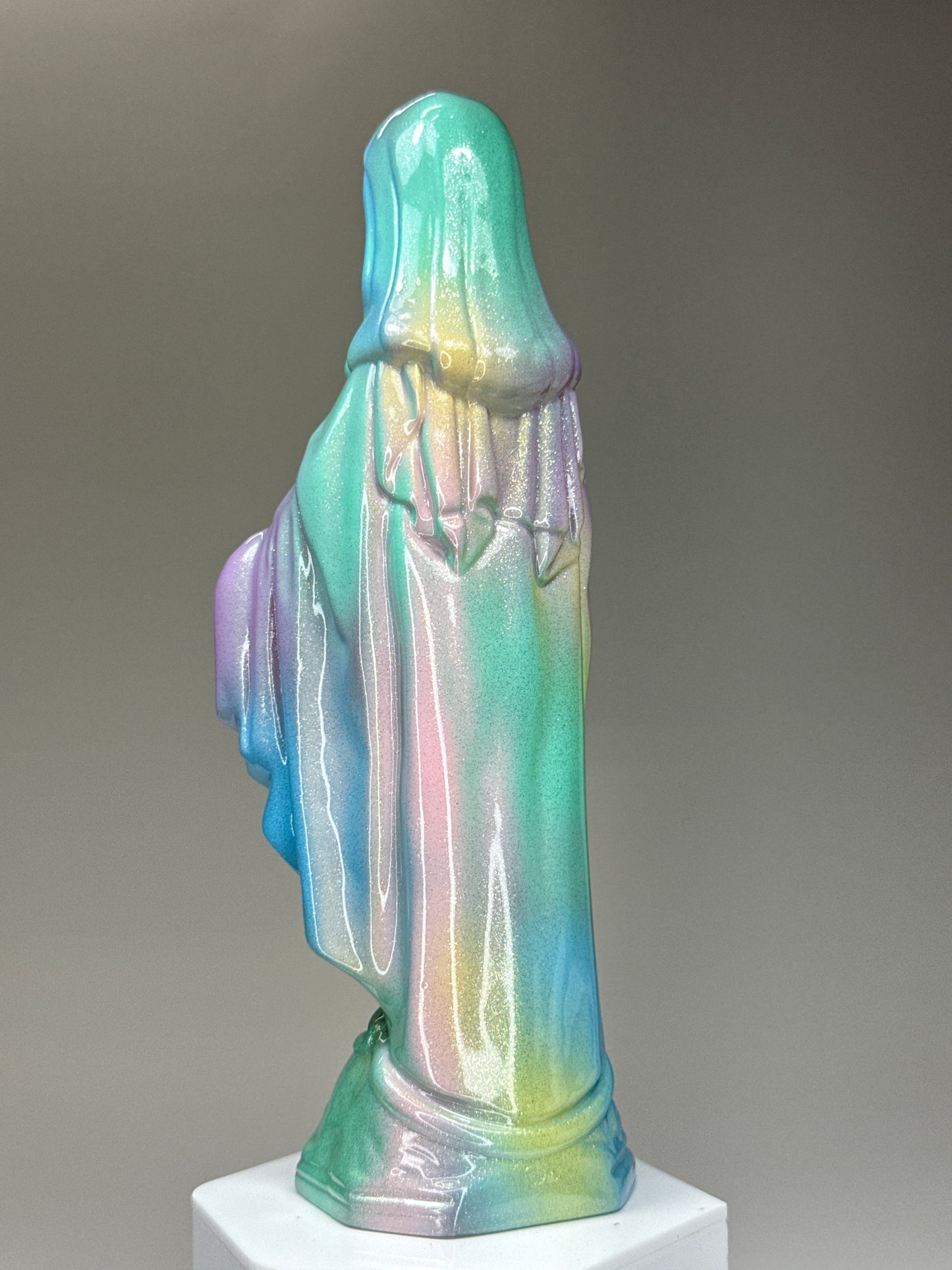 Jesus Head Mary: Silver Pastel