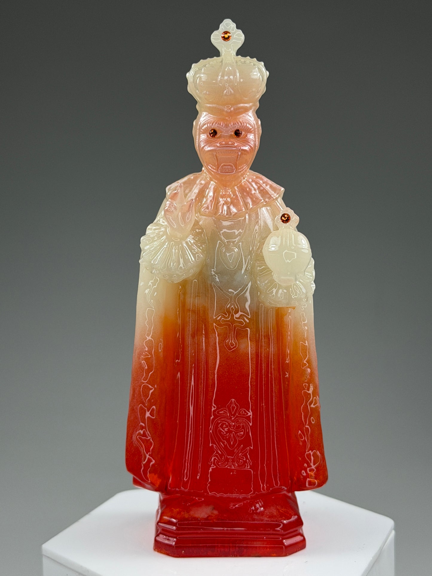 Saint Ape: White/Orange Fade Glow