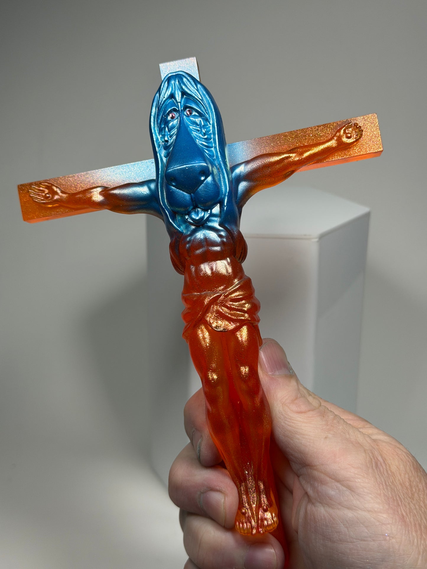 Christ on the Cross but he is a Sad Dog (Big Choice)