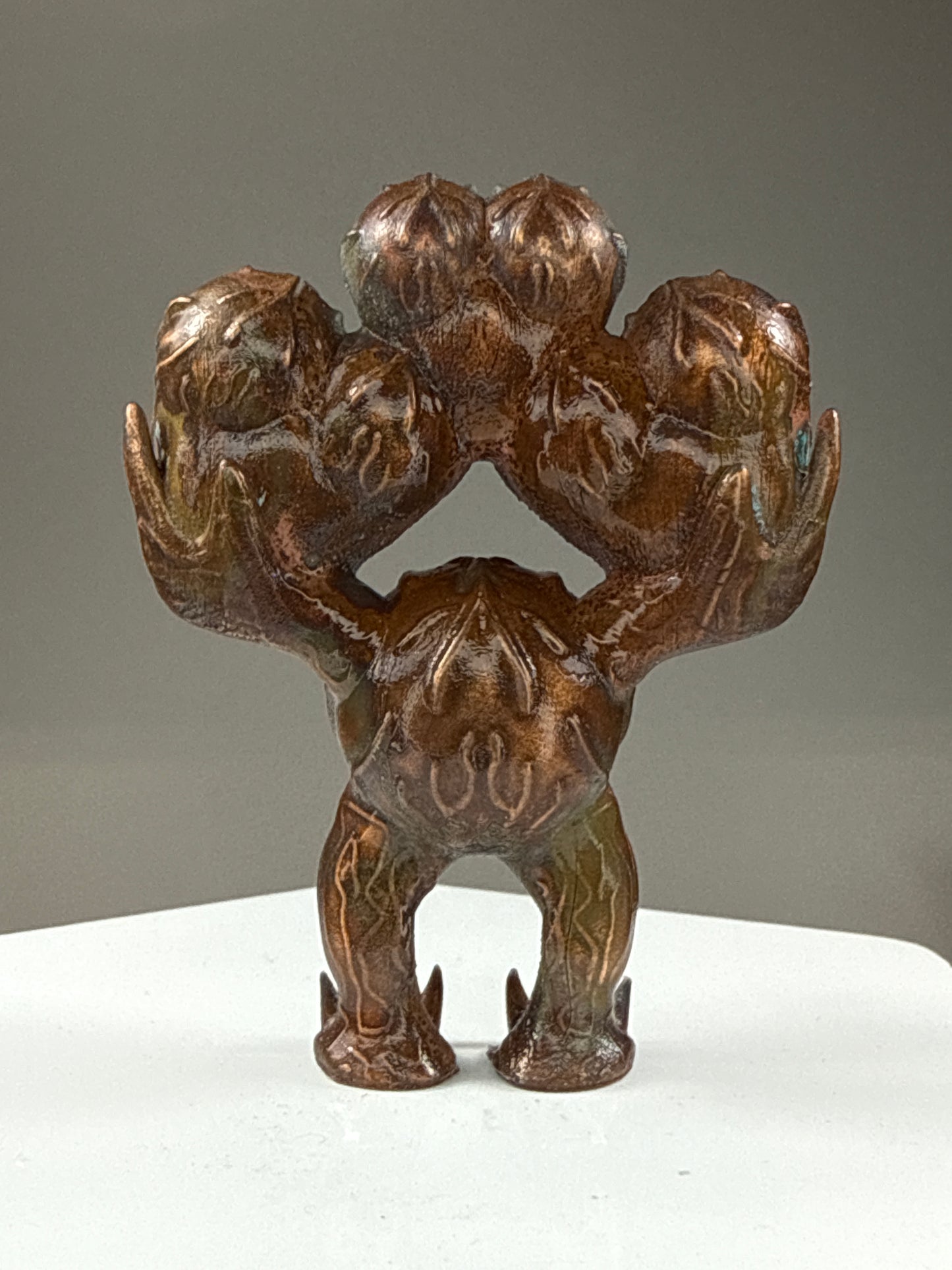 Eyeball Freak: 3 Heads Copper Plated