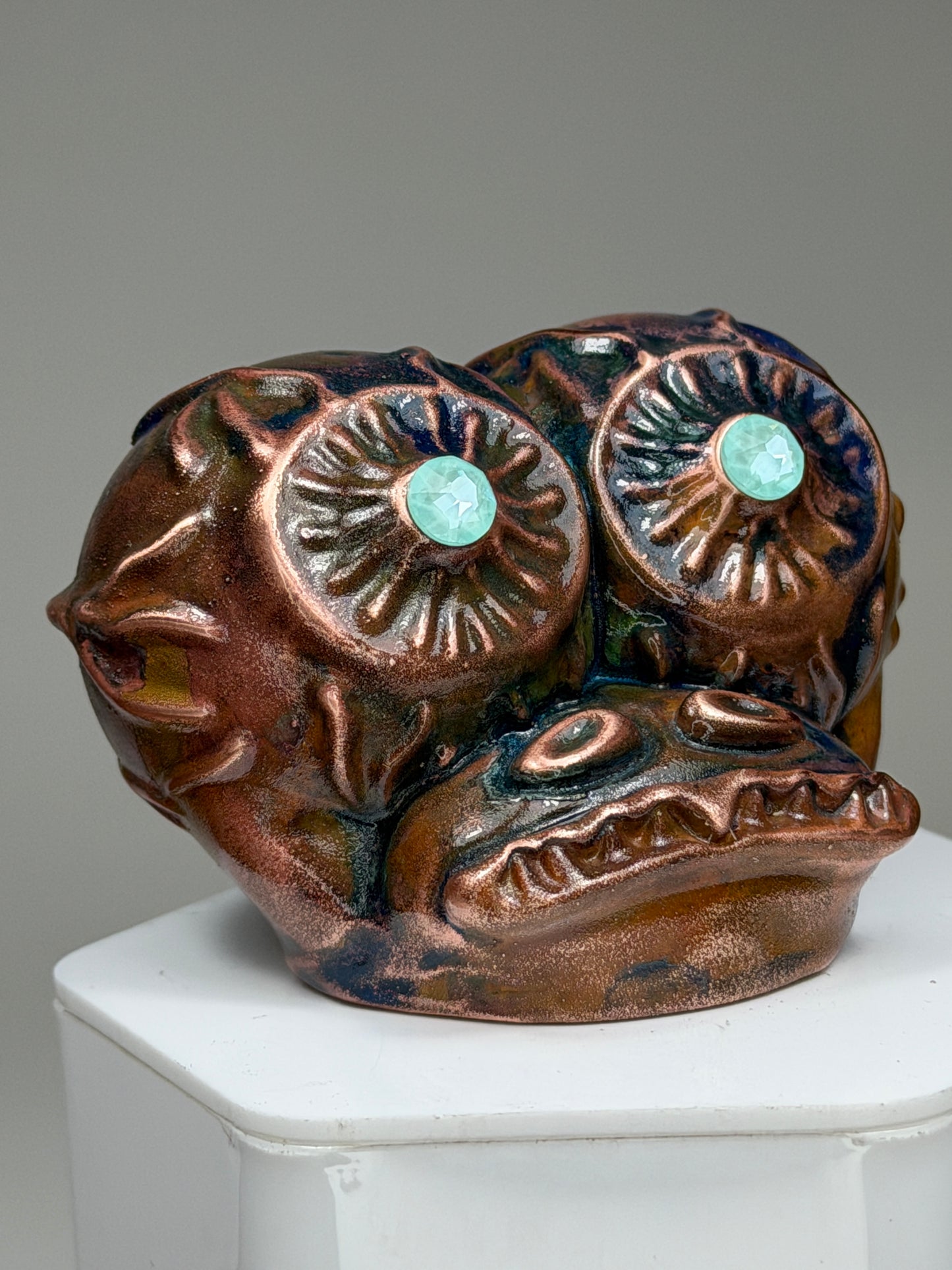 Eyeball Freak Head: Copper Plated Large Stem