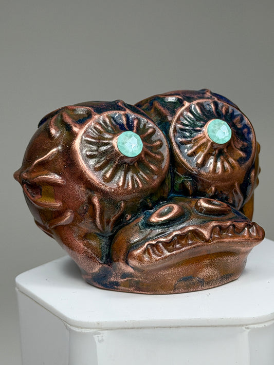 Eyeball Freak Head: Copper Plated Large Stem