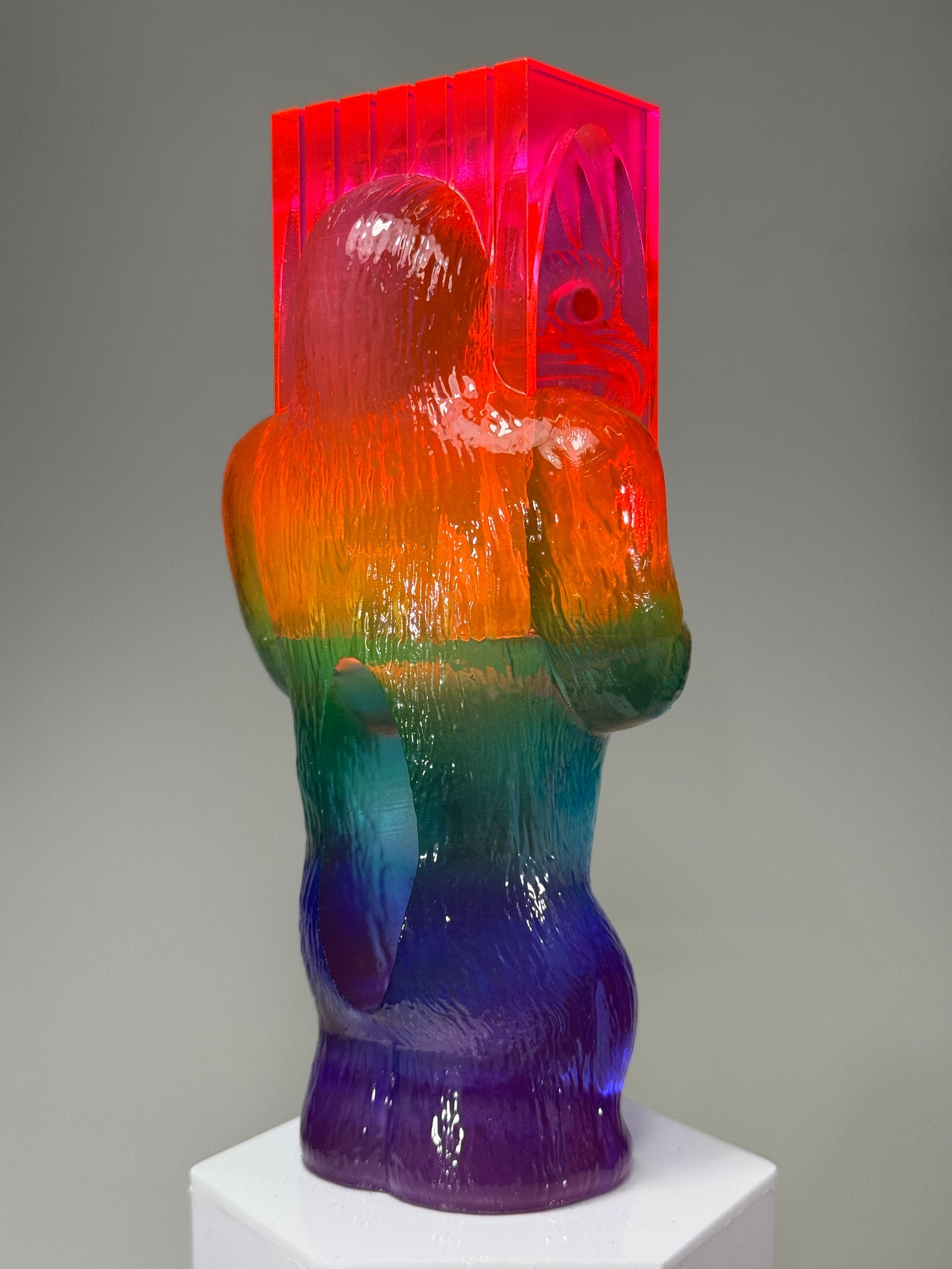 Monolith Head Ape: Transparent Rainbow