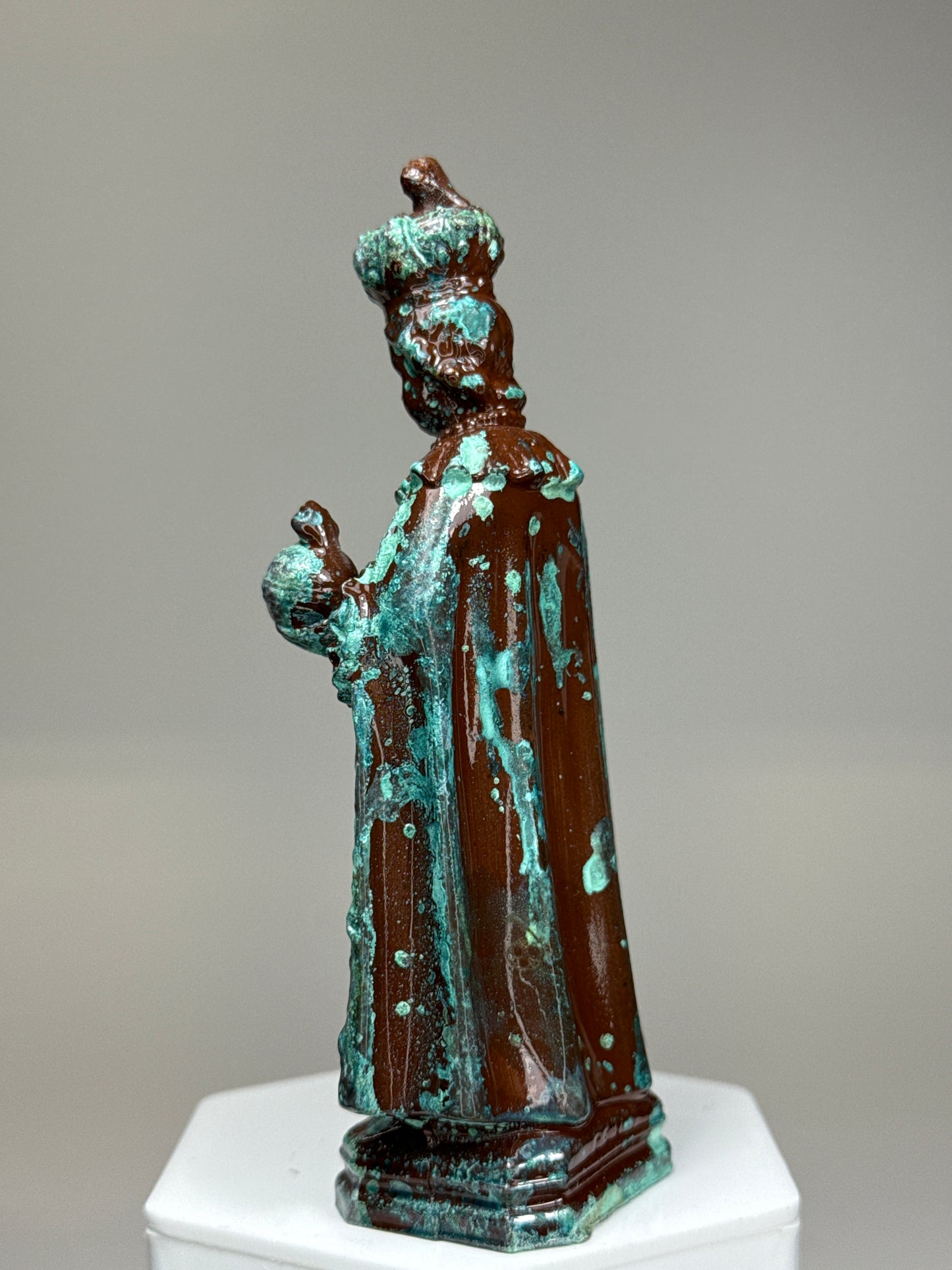 Infant Jesus Of Prague 2.0: Cold Cast Copper, Corroded