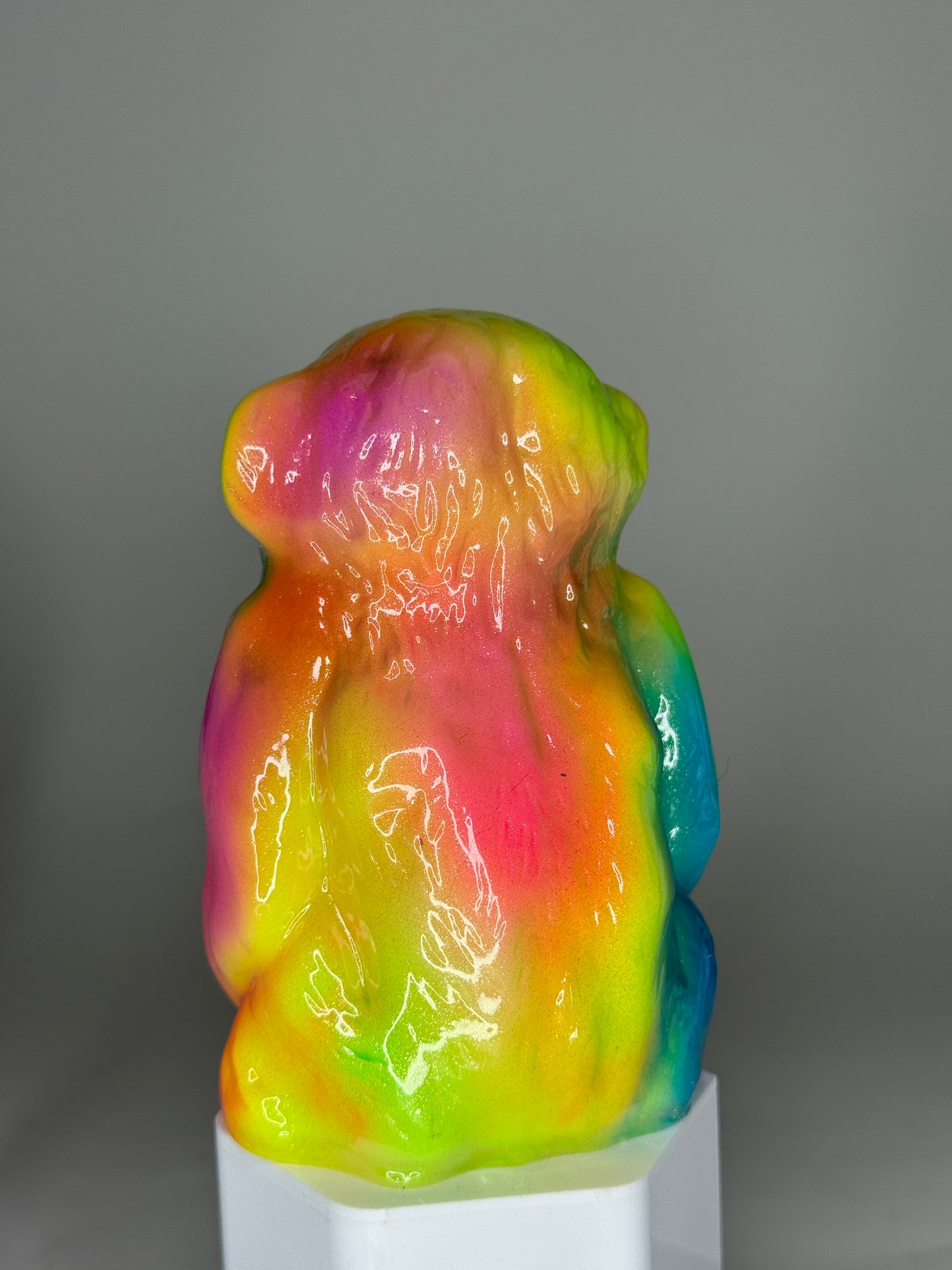 Sitting Monkey: Neon Flashout Glow