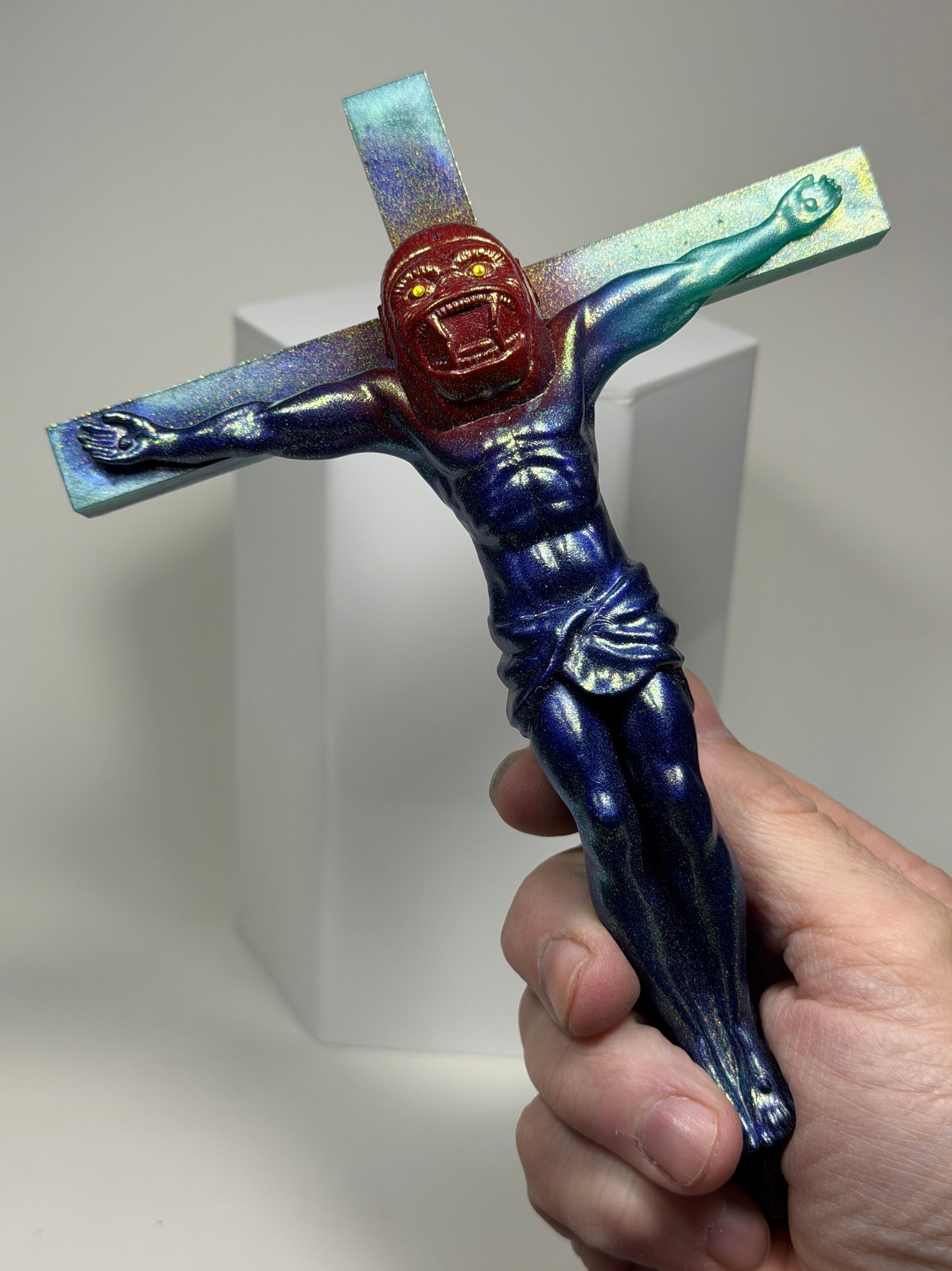 Christ on the Cross but he is an Ape (Big Choice)