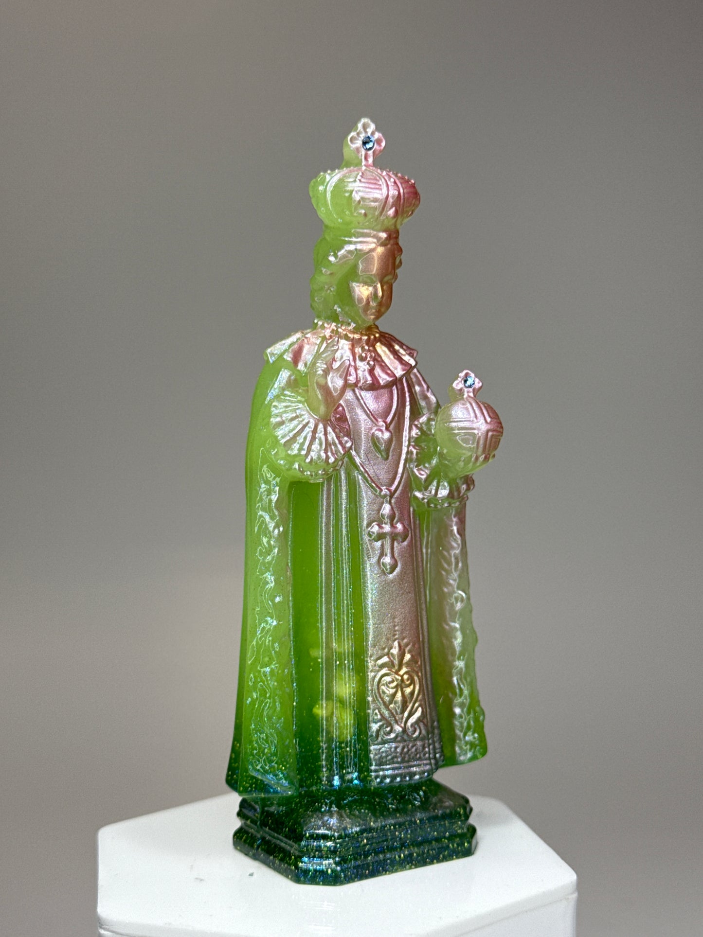 Infant Jesus Of Prague 2.0: Green/Pink Glow