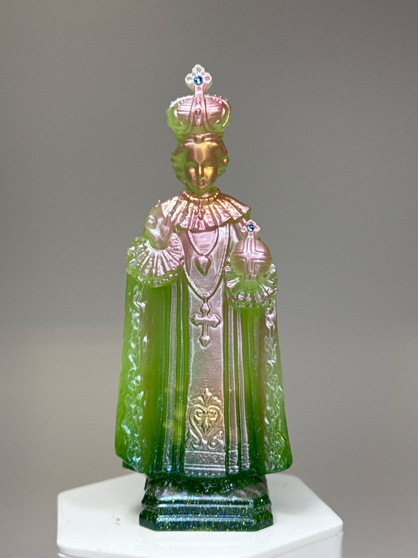 Infant Jesus Of Prague 2.0: Green/Pink Glow