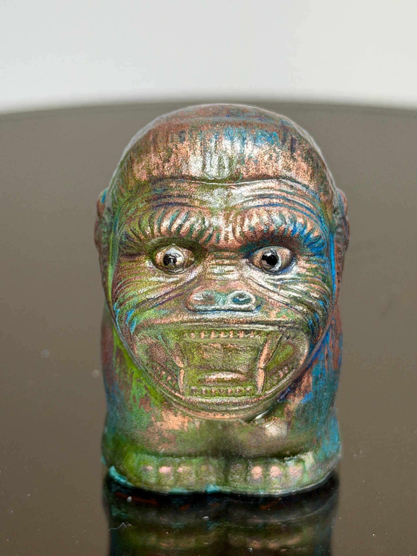 Stumpy Ape: Copper Plated Mini Stump Chrome Eyes