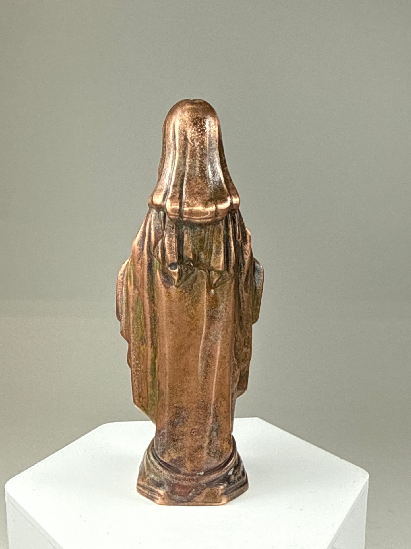 Jesus Head Mary: Copper Plated Weathered