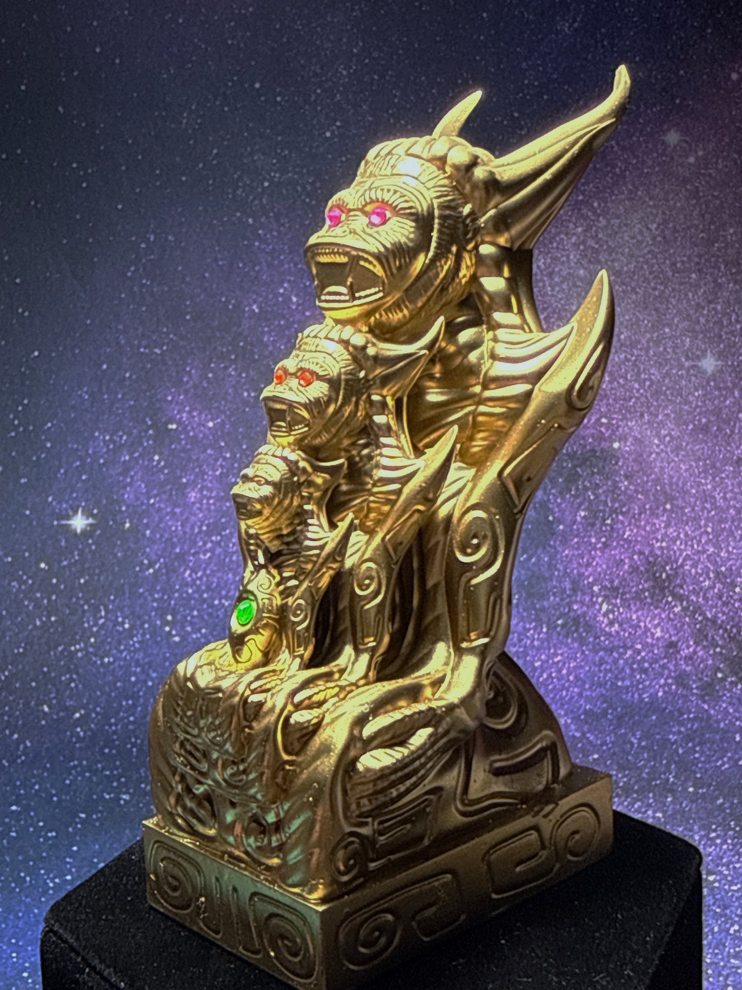 Egyptian Cosmonaut Apes: Gold with Neon Rhinestones