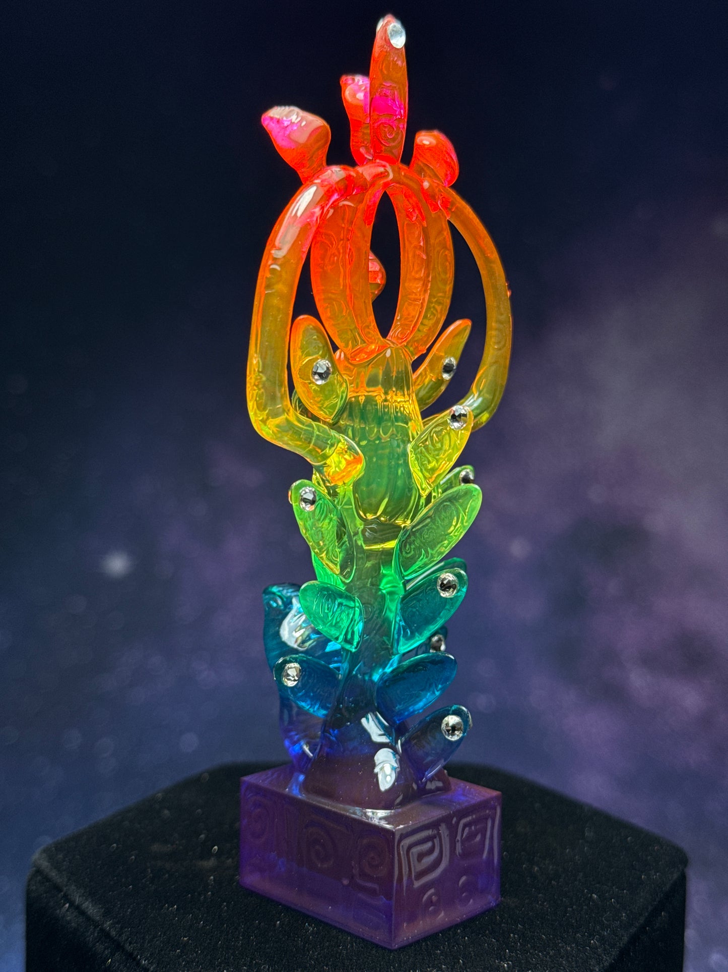 Egyptian Deer with Snakes: Transparent Rainbow