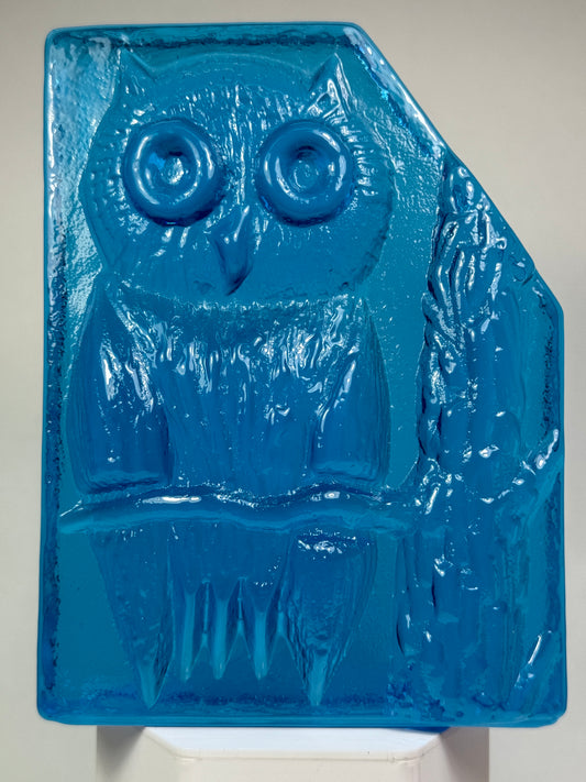 Midcentury Owl: Clear Blue