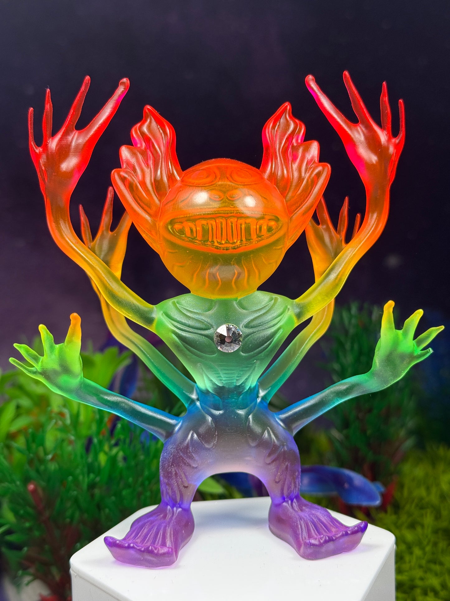 Deep space Creature: Transparent Rainbow (Positive)