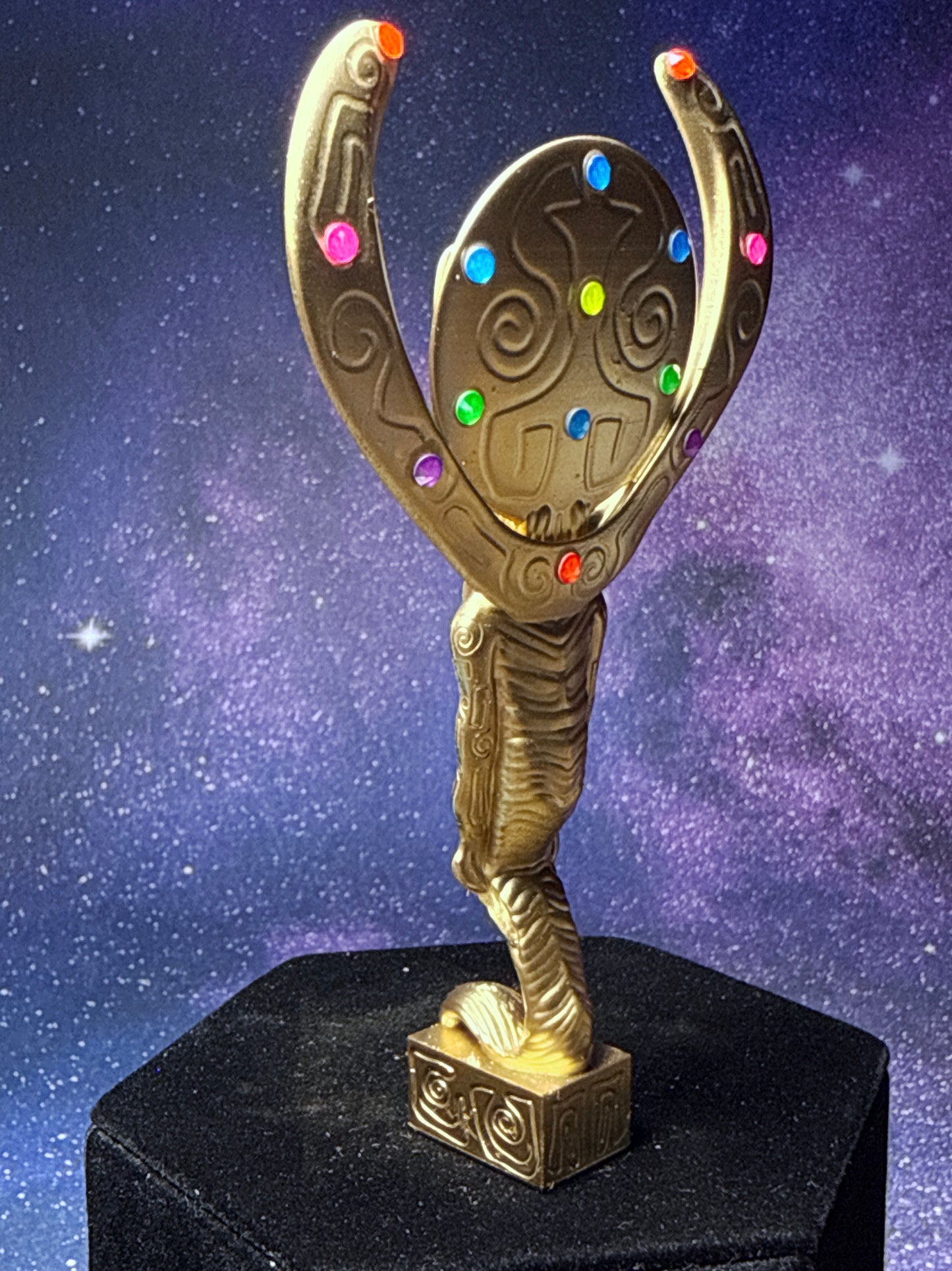 Ibis Serpent Mummy: Gold with Neon Rhinestones