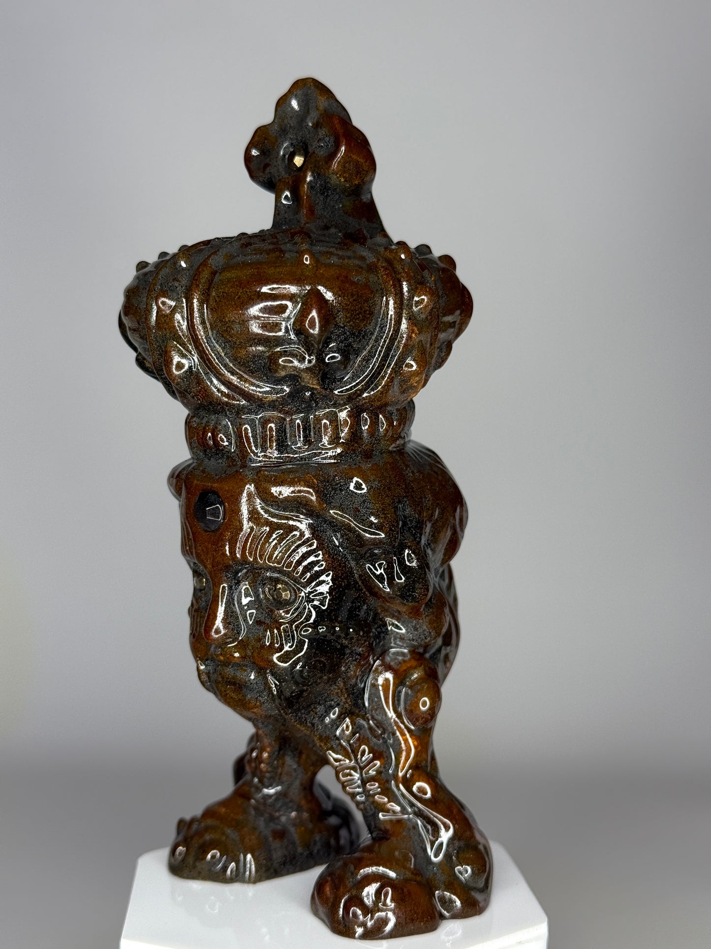 Mecha Faith Hopper: Cold Cast Iron, Rusted