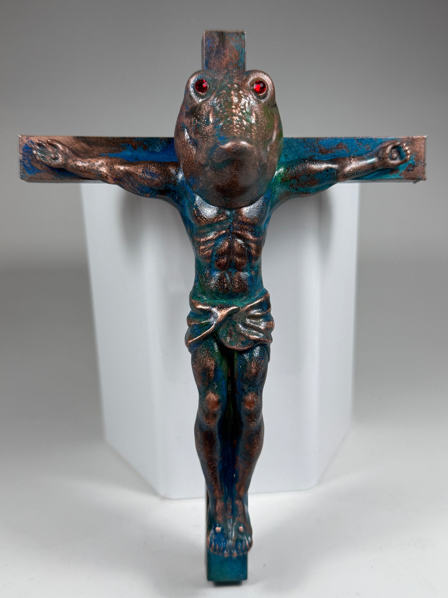 Christ on the Cross but he is a Crocodile: Copper Plated Chomp