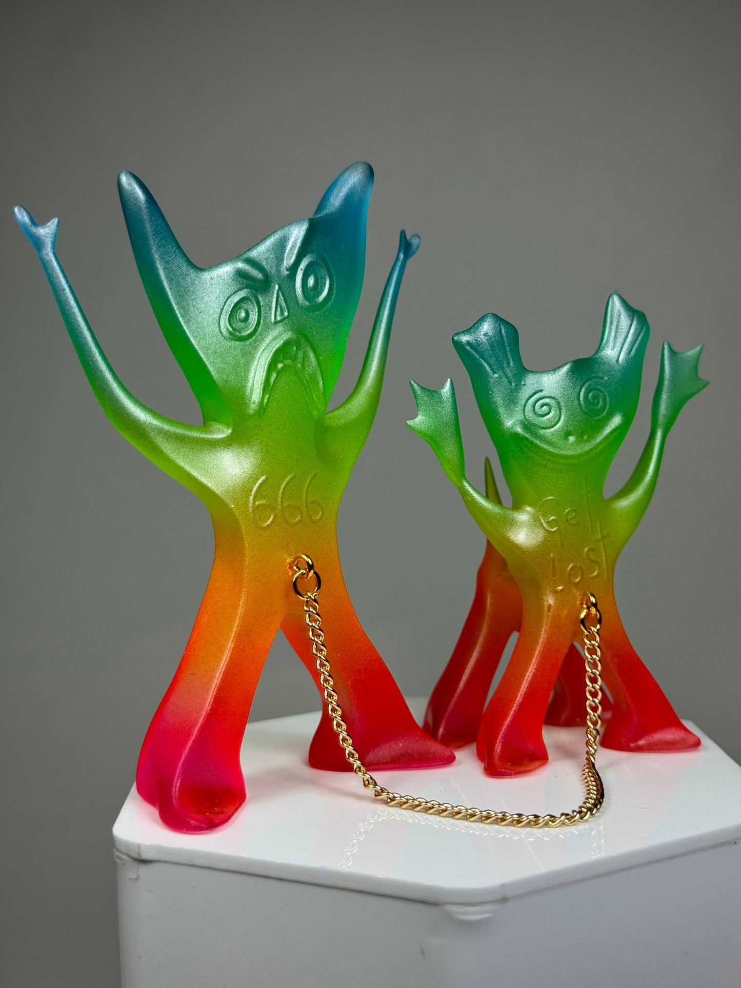 Satanic Gum-Bee and Pookie, Chained: Neon rainbow