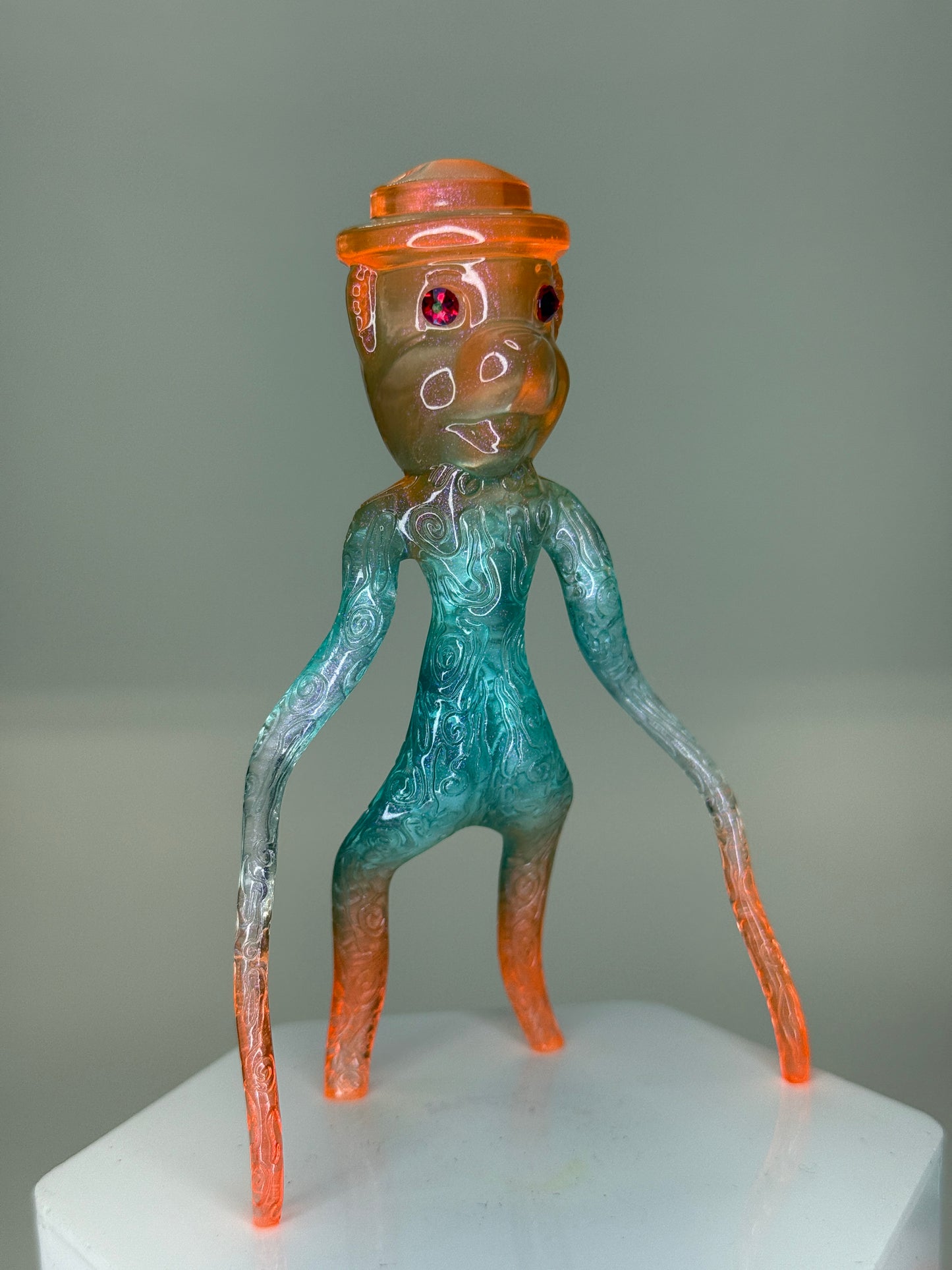 Bear Creeper: Orange/Teal