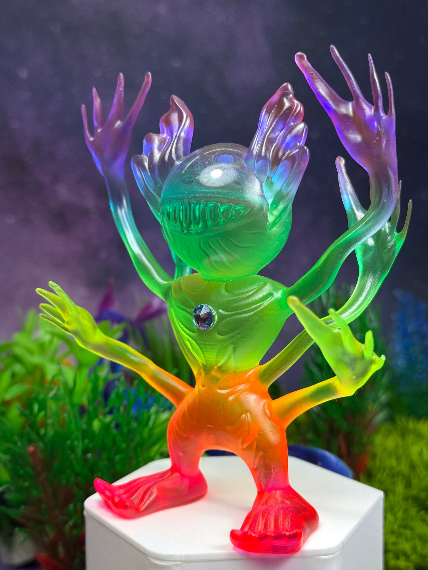 Deep space Creature: Transparent Rainbow (Negative)