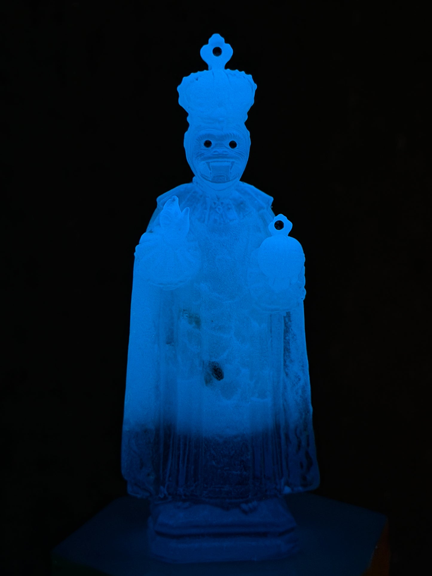 Saint Ape: White/Blue Fade Glow