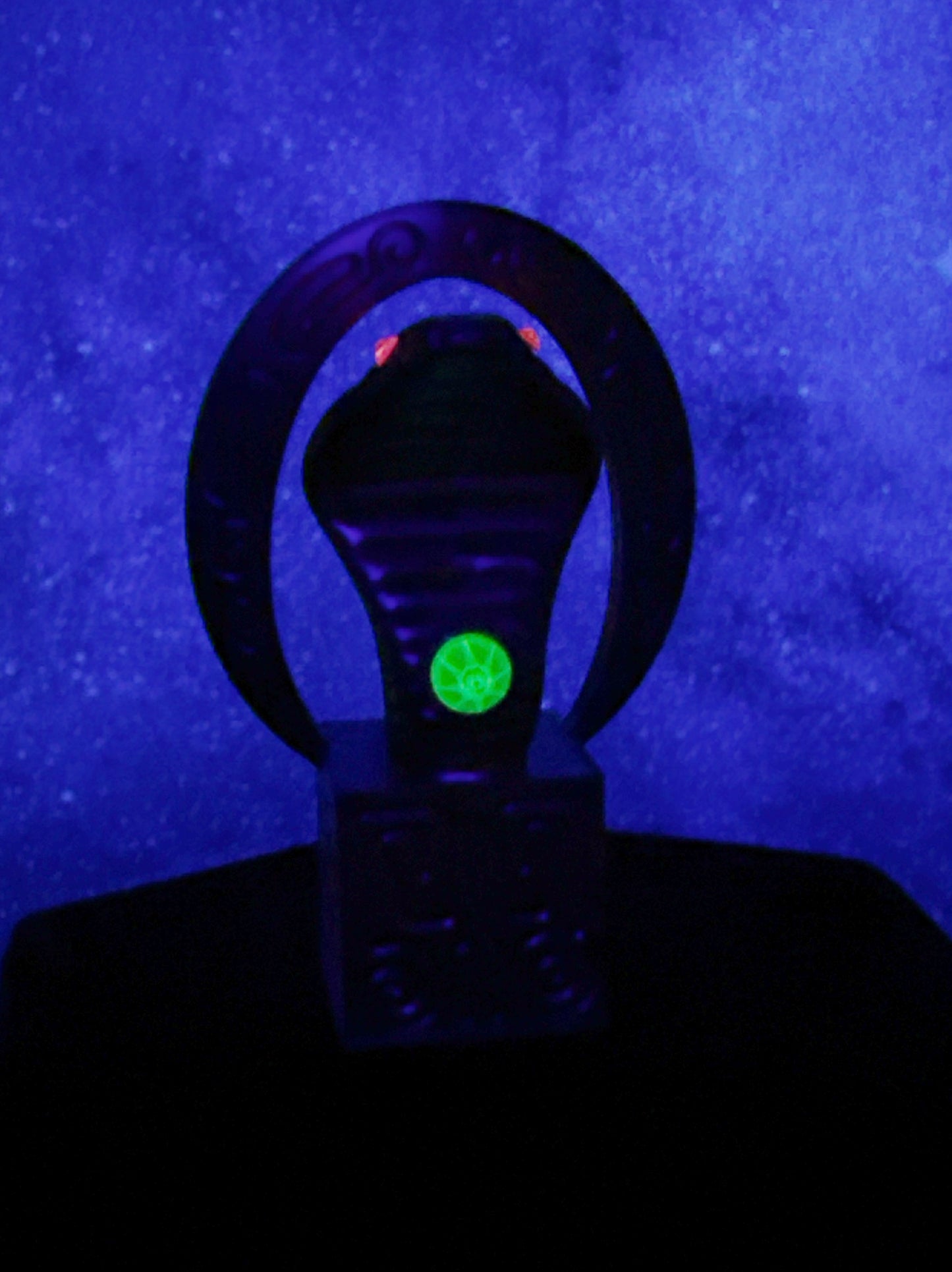 Egyptian Cobra: Gold with Neon Rhinestones