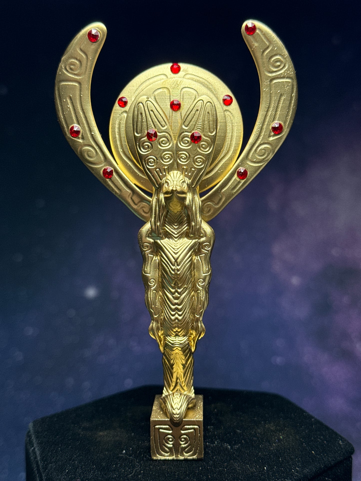 Ibis Serpent Mummy: Chrome Gold Red