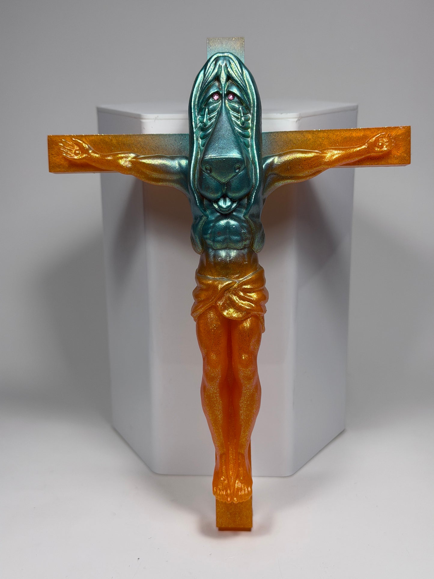 Christ on the Cross but he is a Sad Dog (Big Choice)