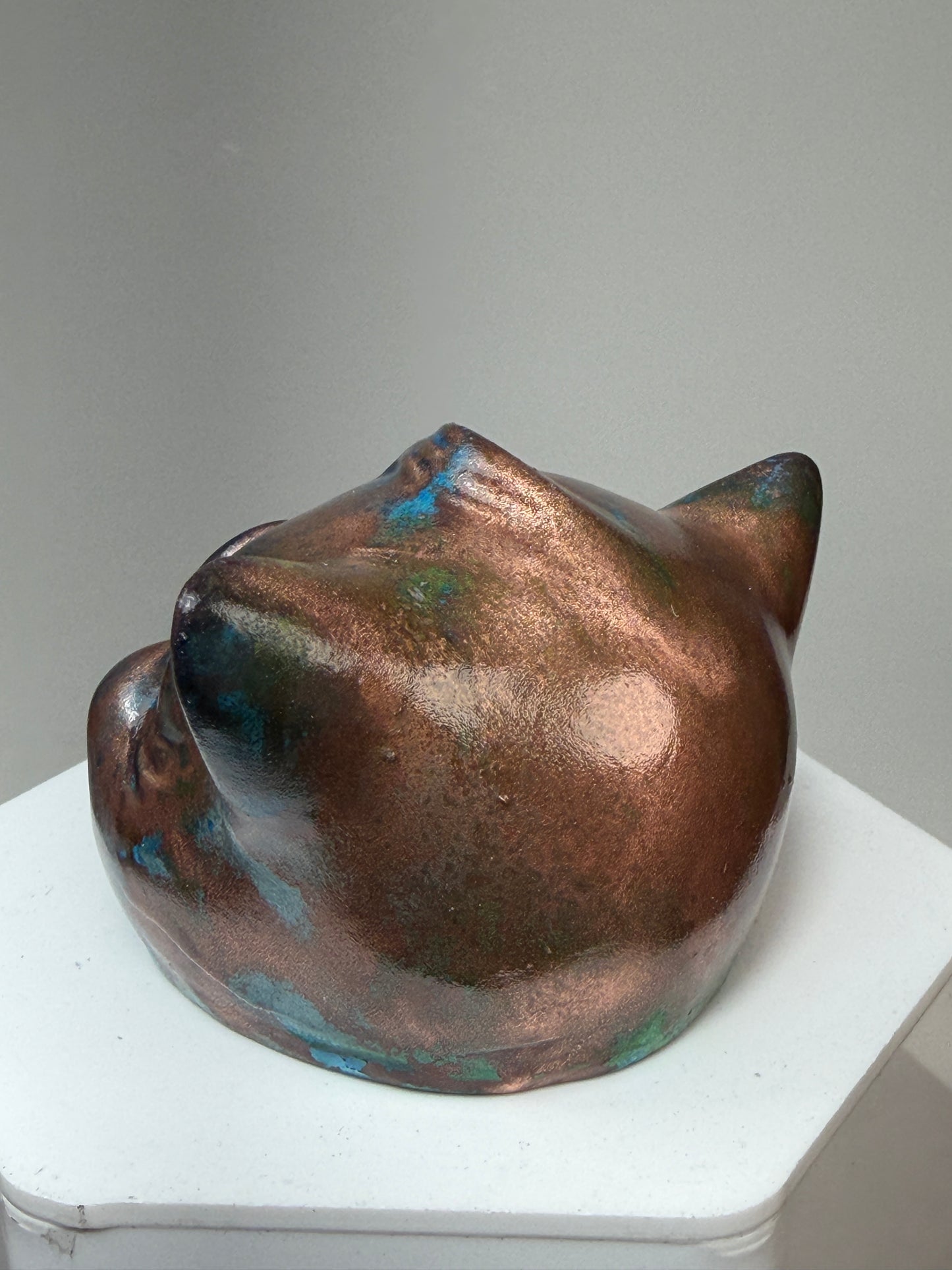 Twisty Pig Head: Copper Plated big