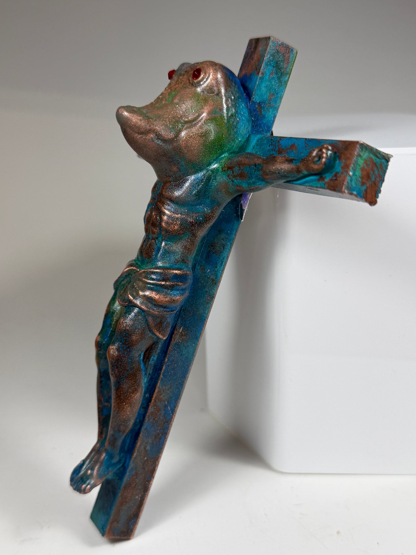 Christ on the Cross but he is a Crocodile: Copper Plated Chomp