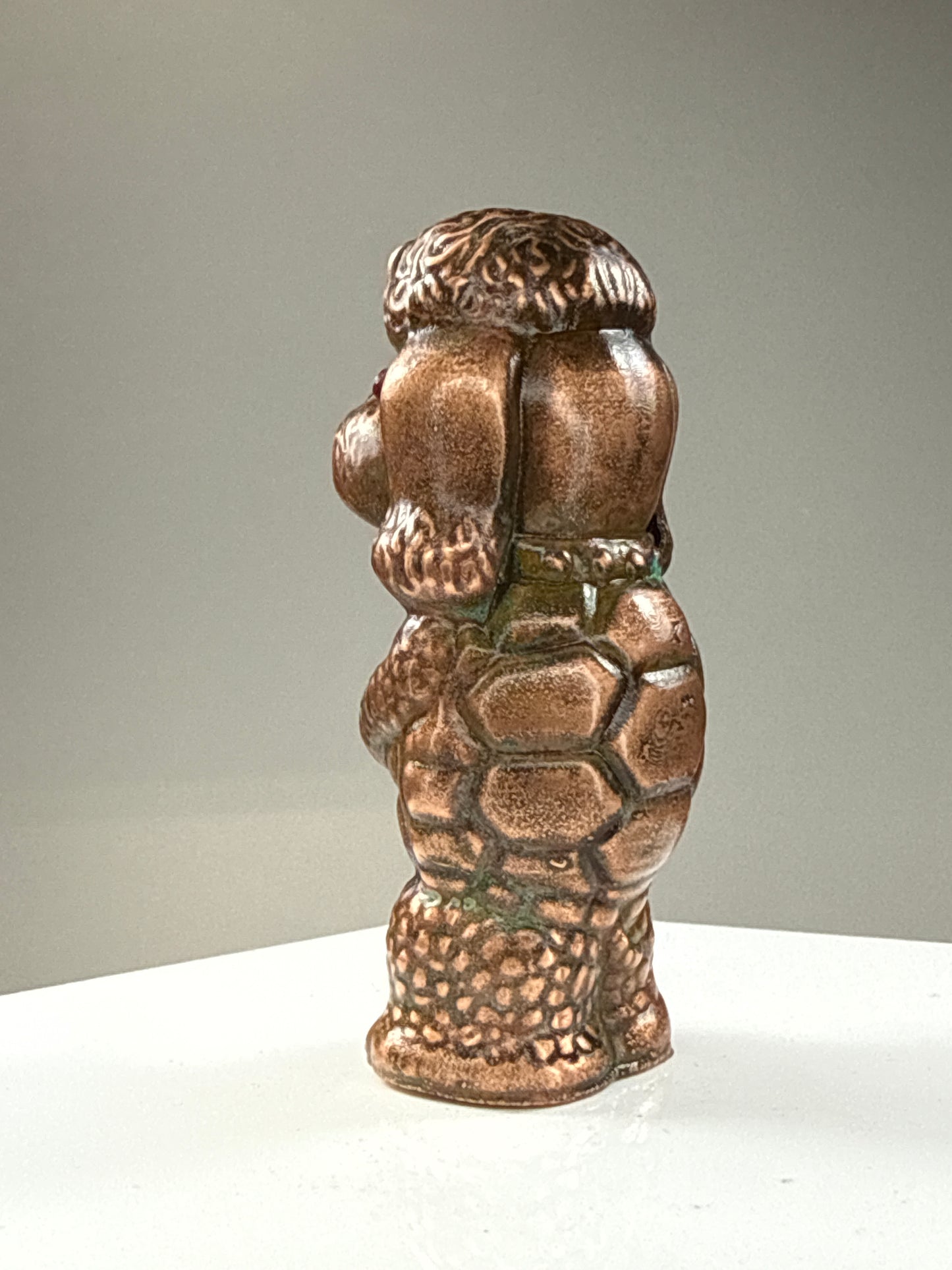Poodle Turtle: Copper Plated Rubbled