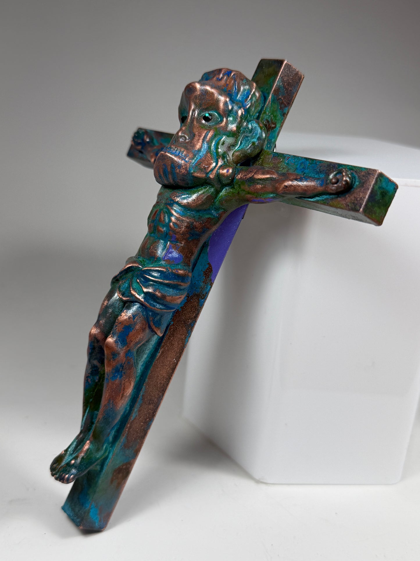 Christ on the Cross but he is a Frankenstein Monster: Copper Plater Fiend