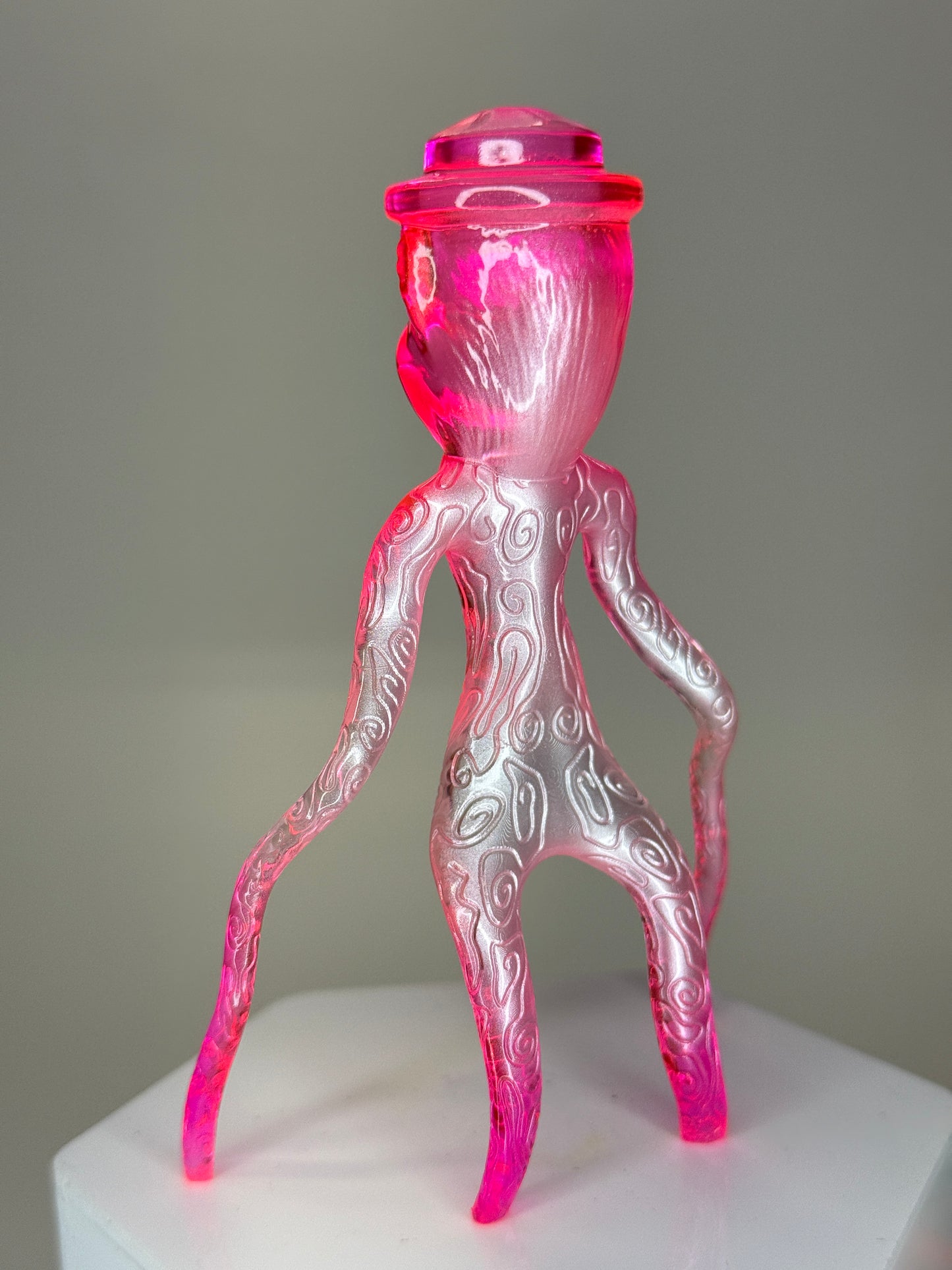 Bear Creeper: Pink/Silver